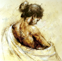 cuadros modernos "Mujer con mantón de Manila"