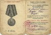 Documento de concesión de la medalla de la Victoria sobre Japón