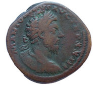 Ler contributo inteiro: Colección de monedas romanas - Sestercio de Marco Aurelio (RIC III 964A) Siglo II d.C